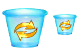 Empty trash can icons