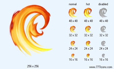 Fire Curl Icon Images