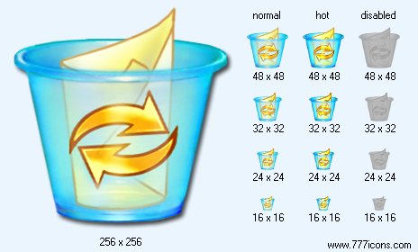 Full Trash Can Icon Images
