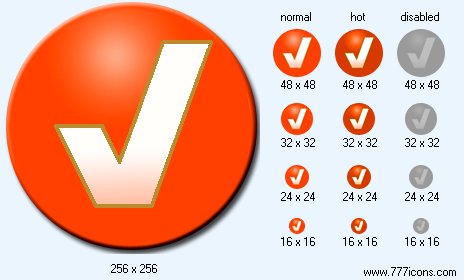 Red OK Icon Images