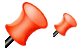 Red pin icons