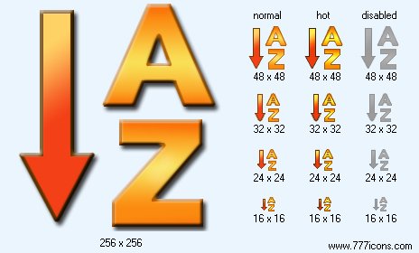 Sorting A-Z Icon Images