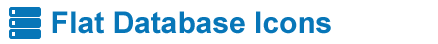 Flat Database Icons