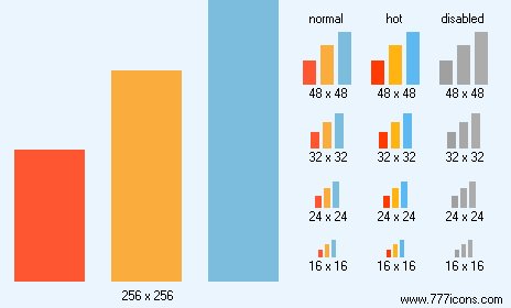 2D Bar Chart Icon Images