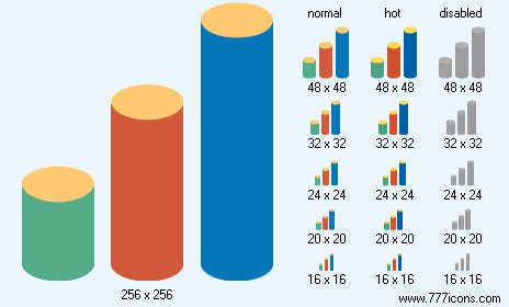 3D Bar Chart Icon Images