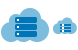 Cloud database icons