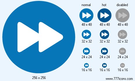 Forward Track Button Icon Images