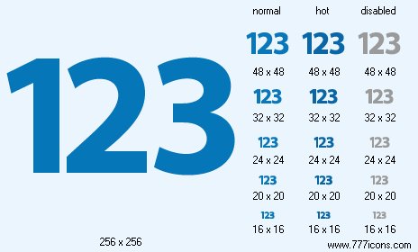 Integer Number Icon Images