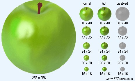 Green Apple Icon Images