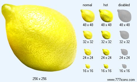 Real Lemon Icon Images