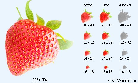 Real Strawberry Icon Images