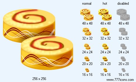 Swiss Roll Icon Images