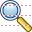 Yellow magnifier icon