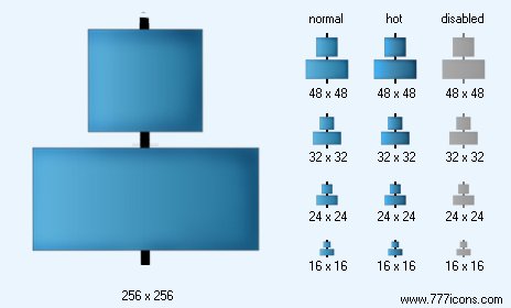 Align Horizontal Centers Icon Images