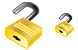 Open lock icons