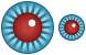 Red eye icons