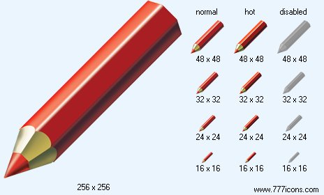 Red Pencil Icon Images
