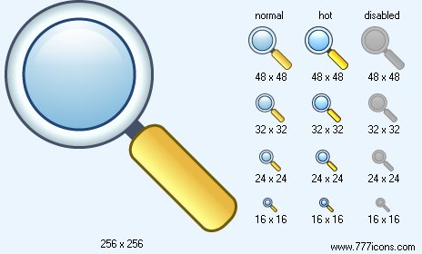 Yellow Magnifier Icon Images
