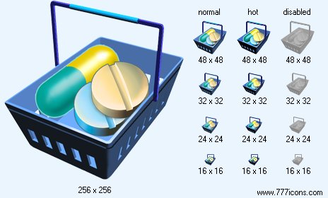 Drug Basket Icon Images