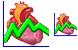 Heart beating icons