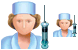 Hospital nurse icons