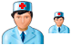 Male doctor icons