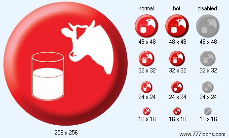 Milk Allergy Icon Images