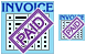 Paid medical invoice icons