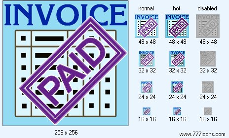 Paid Medical Invoice Icon Images
