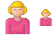 Patient-girl icons