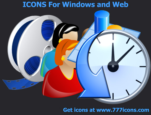 A collection of high-quality interface icons in Windows 8/7 style