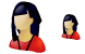 Asian woman icons