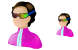 Sportswoman icons