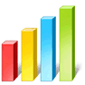 3D Bar Chart with Shadow icon