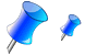 Blue pin icons