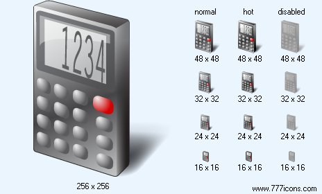 Calculator with Shadow Icon Images