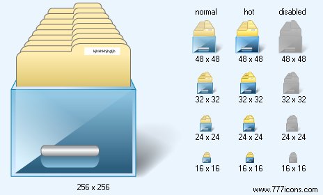 Cardfile with Shadow Icon Images