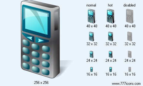 Cell Phone with Shadow Icon Images