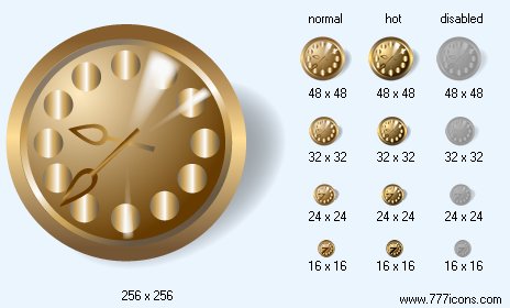 Clock with Shadow Icon Images
