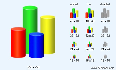 Cylinder Chart Icon Images