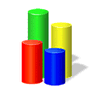 Cylinder Chart with Shadow icon