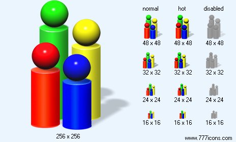 Demography with Shadow Icon Images