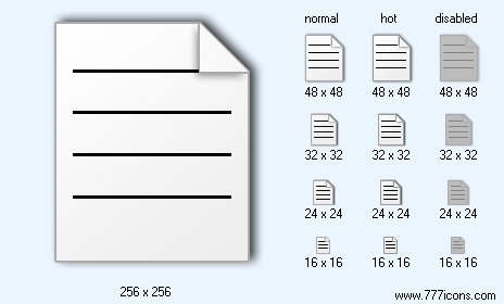 Document with Shadow Icon Images