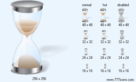 Hourglass with Shadow Icon Images