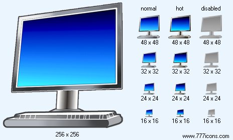 LCD Monitor Icon Images