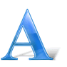 Letter A with Shadow icon