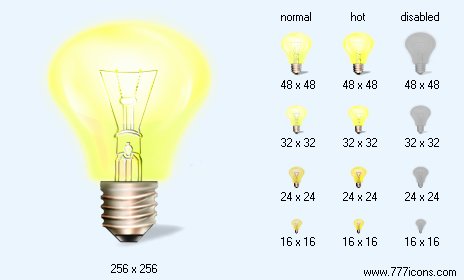 Light Bulb with Shadow Icon Images