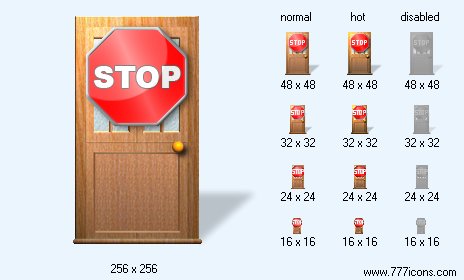 No Exit with Shadow Icon Images