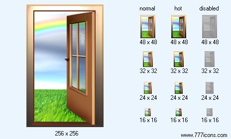 Open Door Icon Images