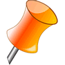 Orange Pin icon